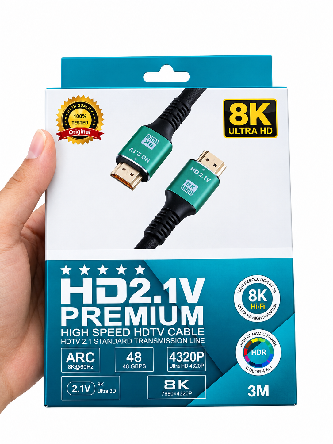 کێبڵی HDMI 4K کوالێتی زۆر بەرز